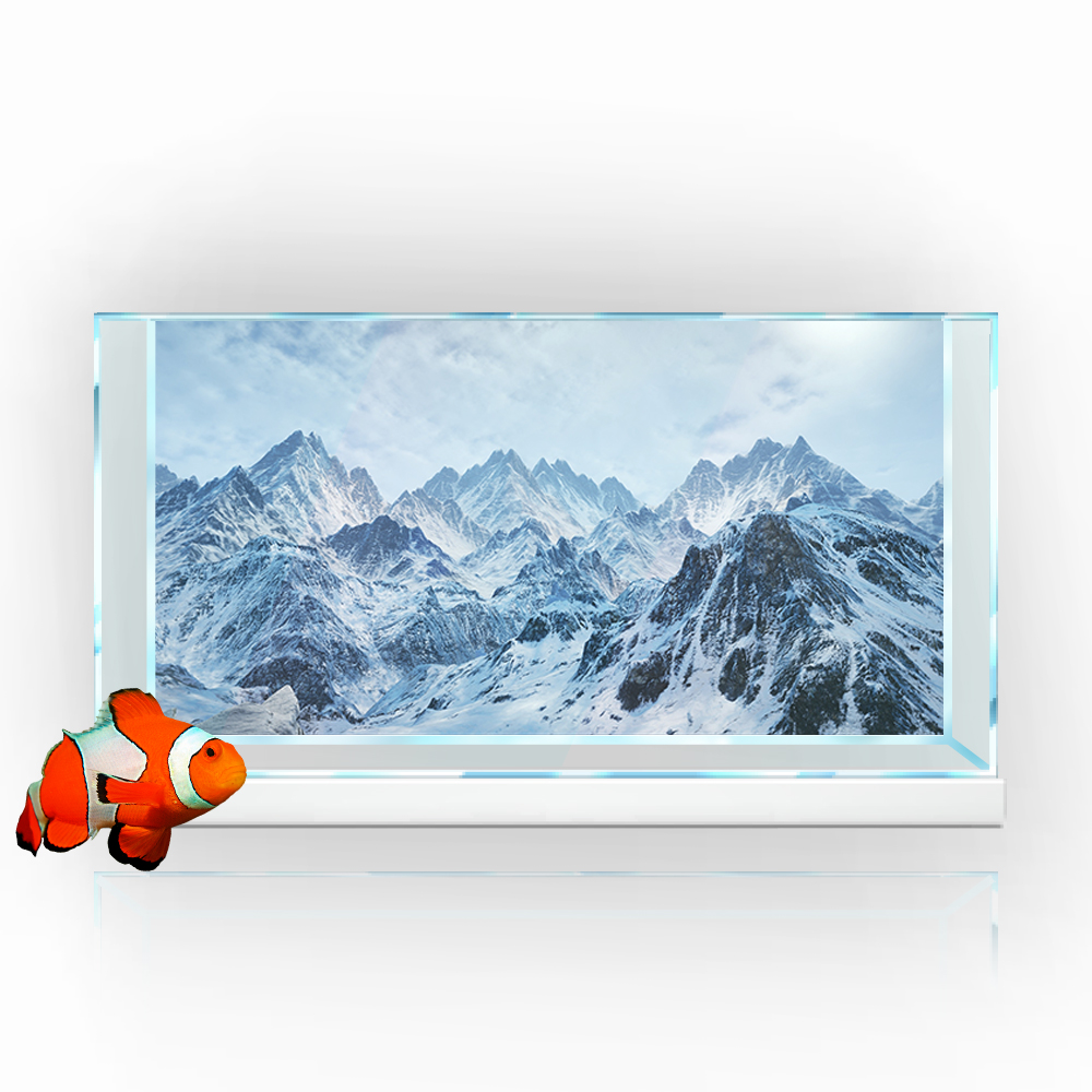 Aquarium Fish Wallpaper - 3D PVC装飾ステッカー,コールドスノーマウンテン画像壁紙,水槽の背景,装飾,手作りのポスター