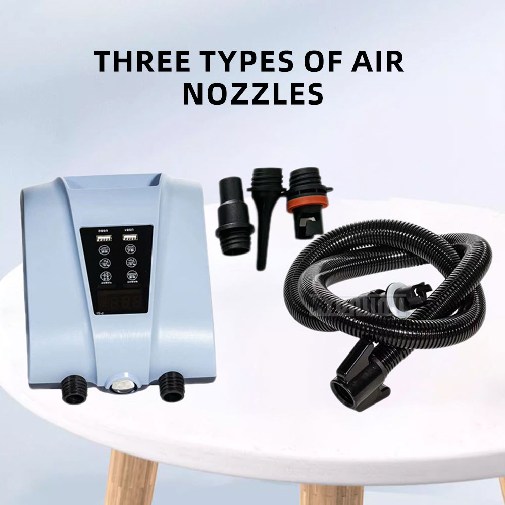 Air Pump Silent - 自動ブースターポンプ USB 屋外モバイルインフレータブルポンプ 20V ミニチュアサイレントフル、マルチノズル加圧エアポンプ
