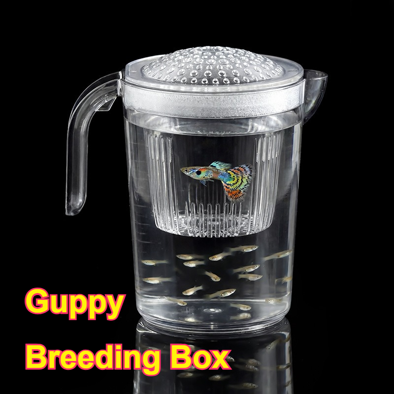 Aquarium Fish Delivery - 稚魚・小型グッピー繁殖カップ 餌やり用品 通気性のある水槽用透明隔離ボックス マザーフィッシュインキュベーター 孵卵器