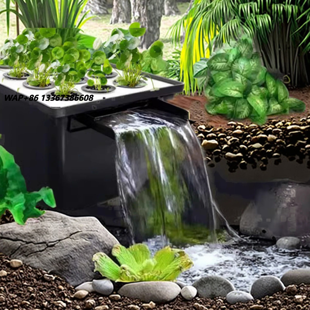Aquarium Fish In Pond - 工場直送 屋外庭園用魚池滝濾過システム 隠し滝フィルターキット 水槽アクセサリー