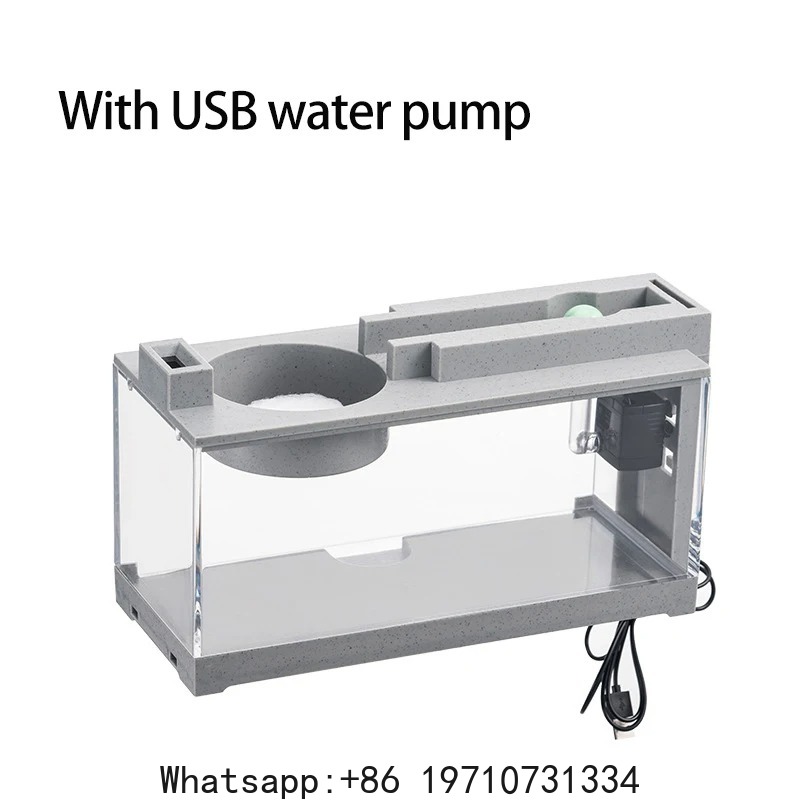 Aquarium Fish Light - 水族館の水槽キット内蔵酸素バーUSBミュートフィルター付きライトストリップ多機能オフィスデスクトップホームオーナメント装飾品