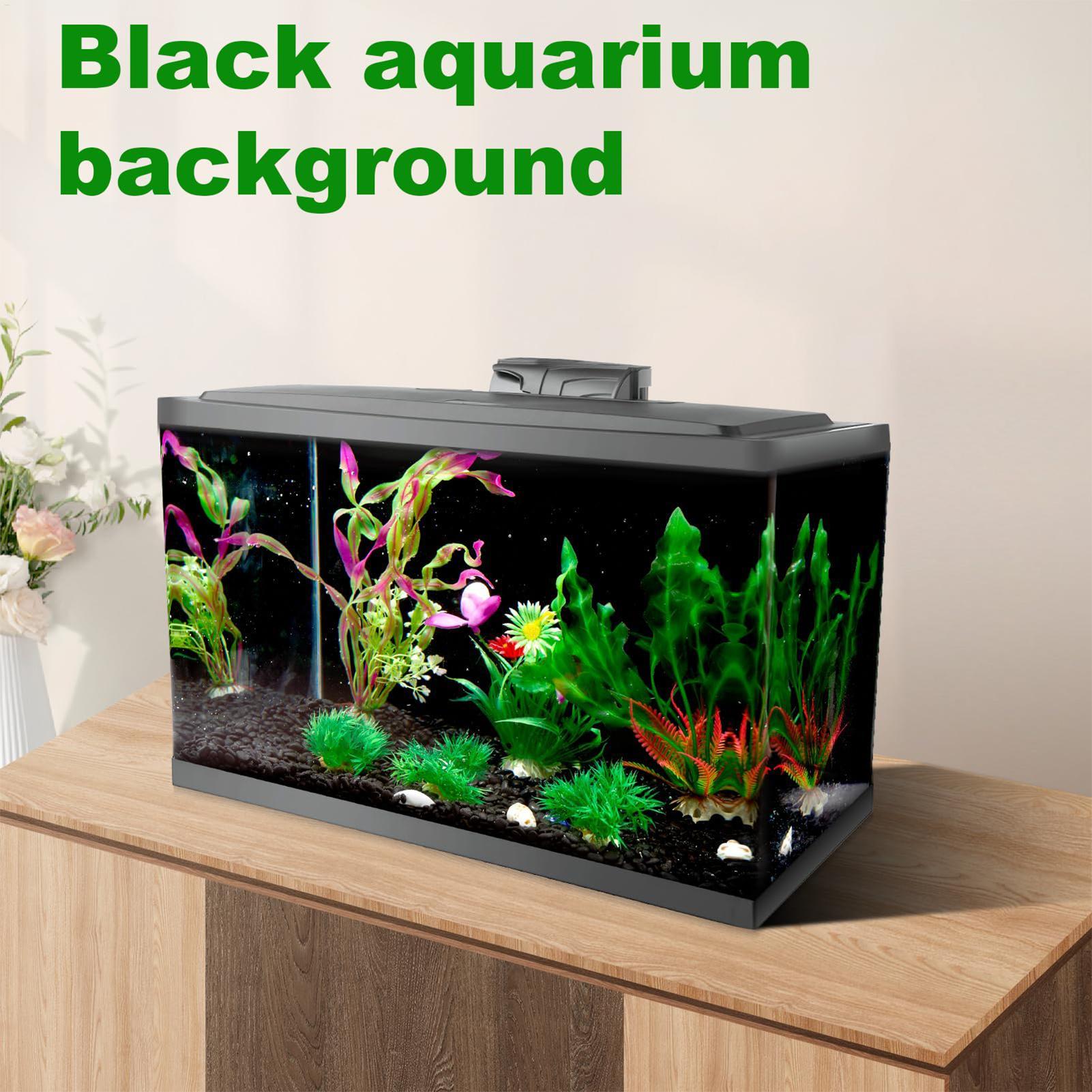 Aquarium Fish Wallpaper - 水槽背景 静電気でくっつく黒い水槽背景幕 水槽ポスター背景幕 水槽壁紙装飾 簡単セットアップ