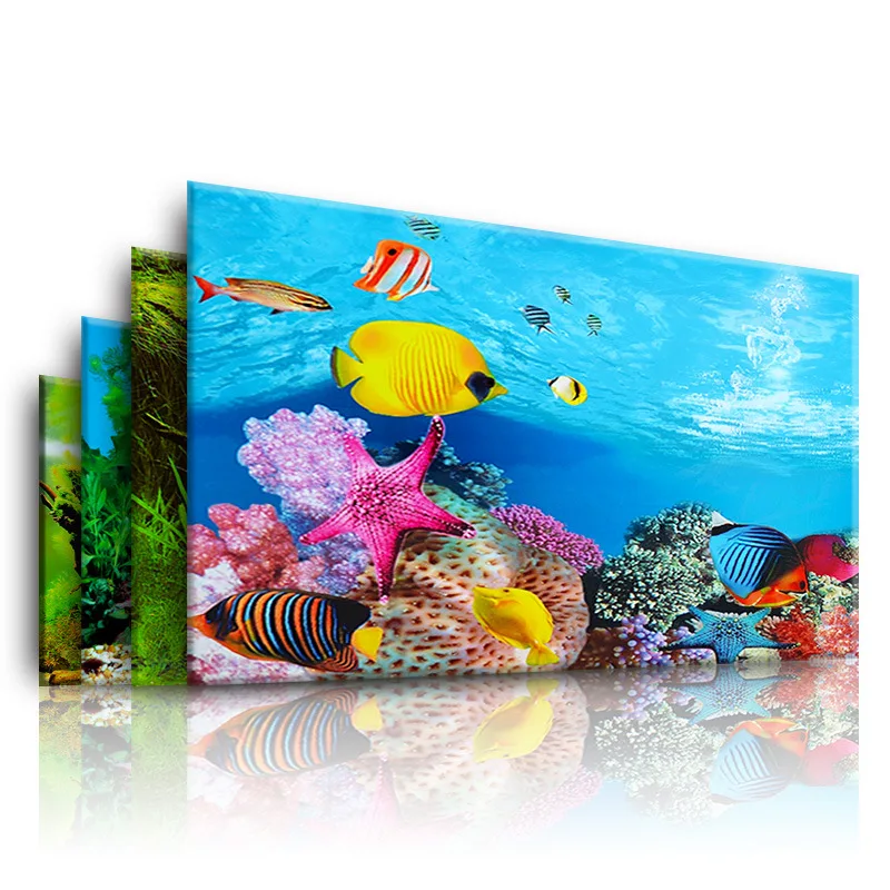 水族館の背景 3d ステッカーポスター水槽水族館の背景アクセ - Aquarium Fish Wallpaper のレビューと価格
