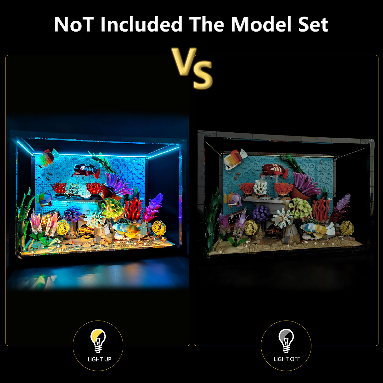 LYBMTWF LED 照明キットはレゴ 10366 熱帯水 - Aquarium Fish Light のレビューと価格