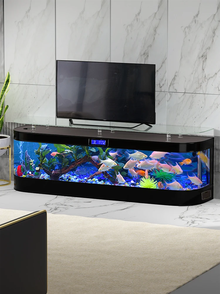 テレビキャビネットガラス水槽スマートアクアリウムリビングルー - Aquarium Fish Delivery のレビューと価格