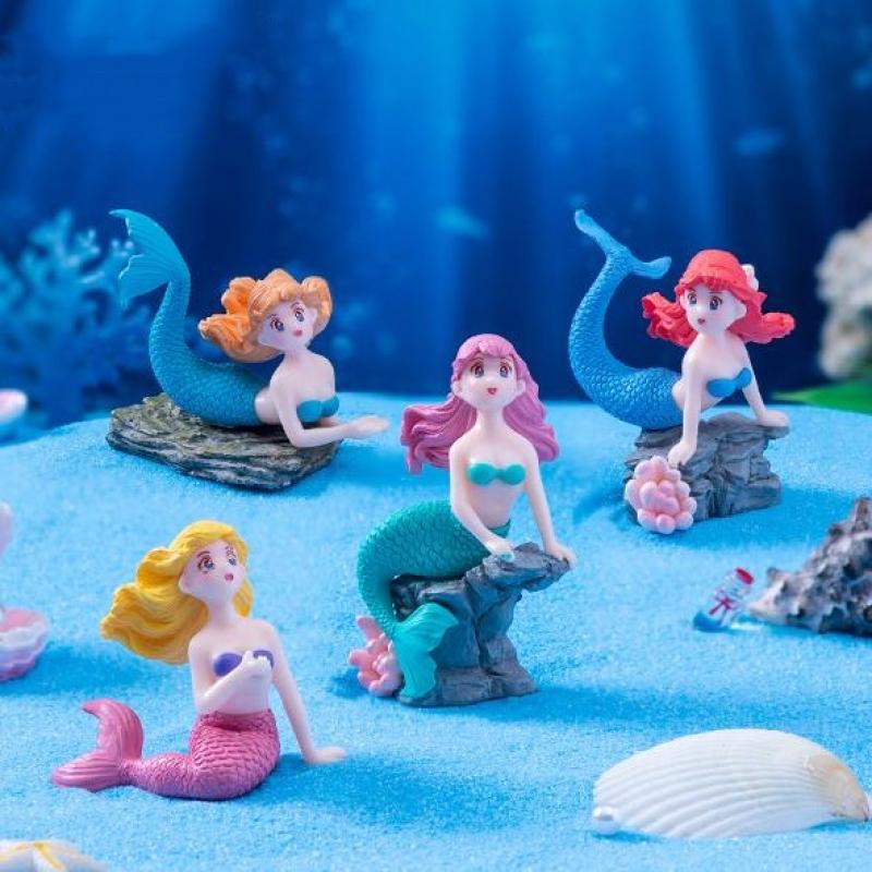 4 個のプラスチック水槽リトルマーメイドオーナメントミニチュ - Aquarium Fish To Buy のレビューと価格