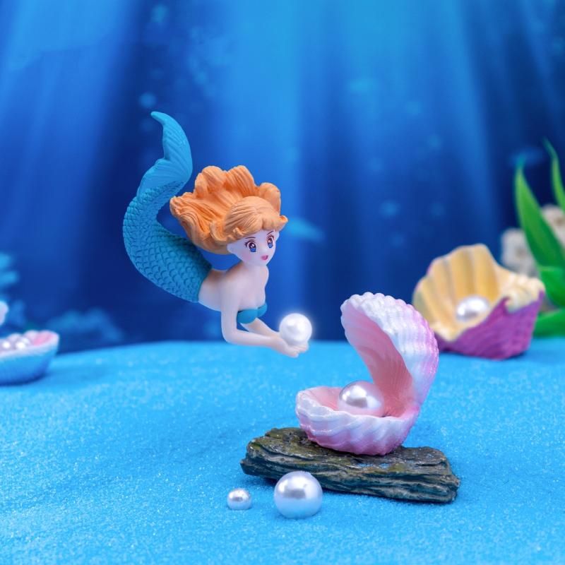 4 個のプラスチック水槽リトルマーメイドオーナメントミニチュ - Aquarium Fish To Buy のレビューと価格
