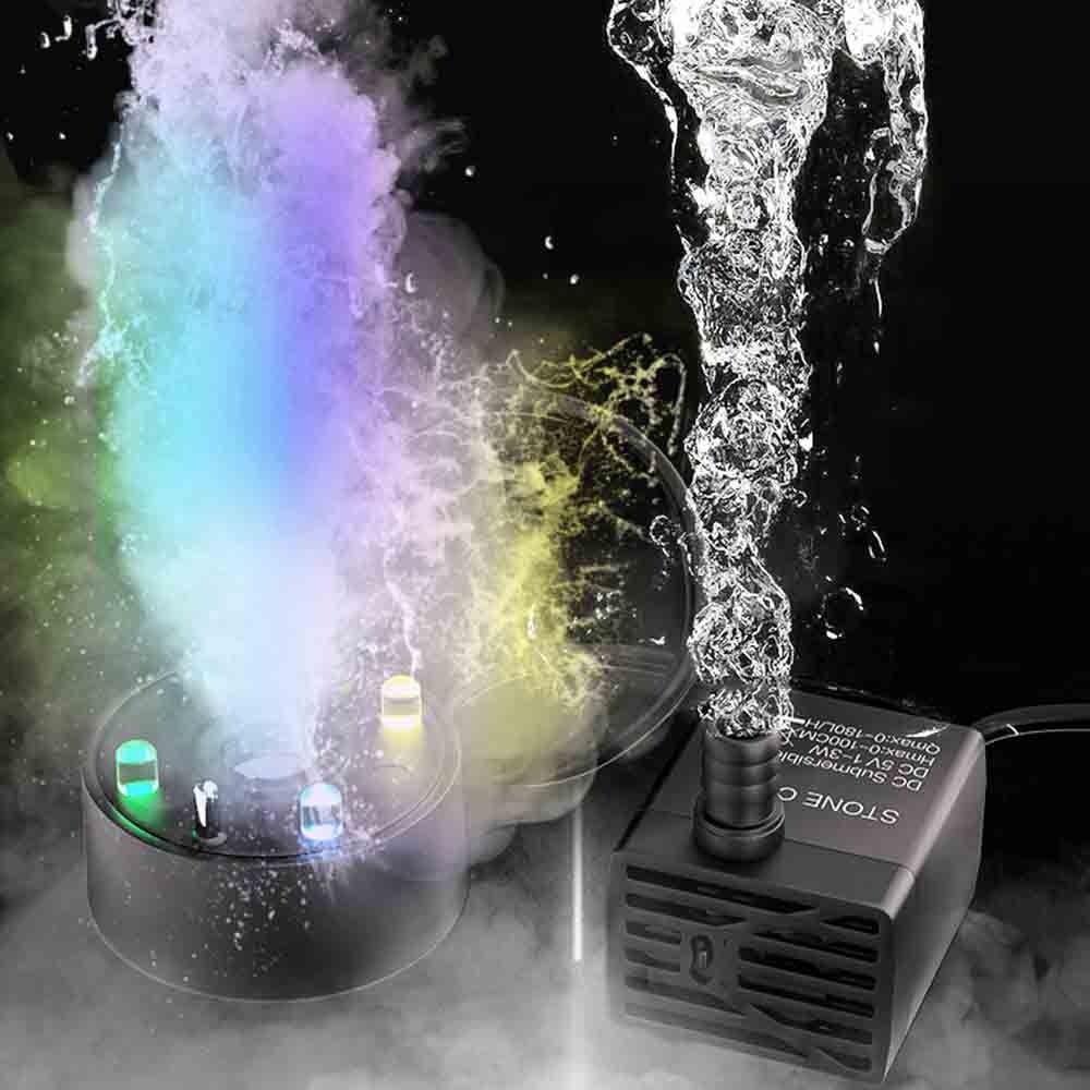 2-IN-1 ミストメーカー カラフルな LED ライト 5 - Aquarium Fish Light のレビューと価格